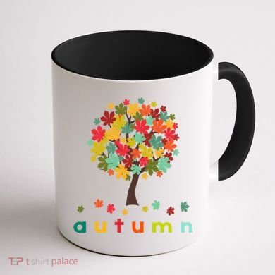 Autumn Tree Colorful Festive Coffee Mug back