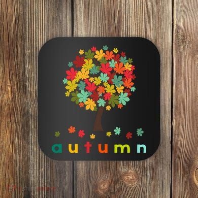 Autumn Tree Colorful Festive Coaster