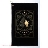 Aquarius Tarot Card Zodiac Golf Towel thumb 0