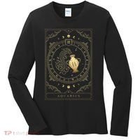 Aquarius Tarot Card Zodiac Women's Long Sleeve Shirt thumb 0