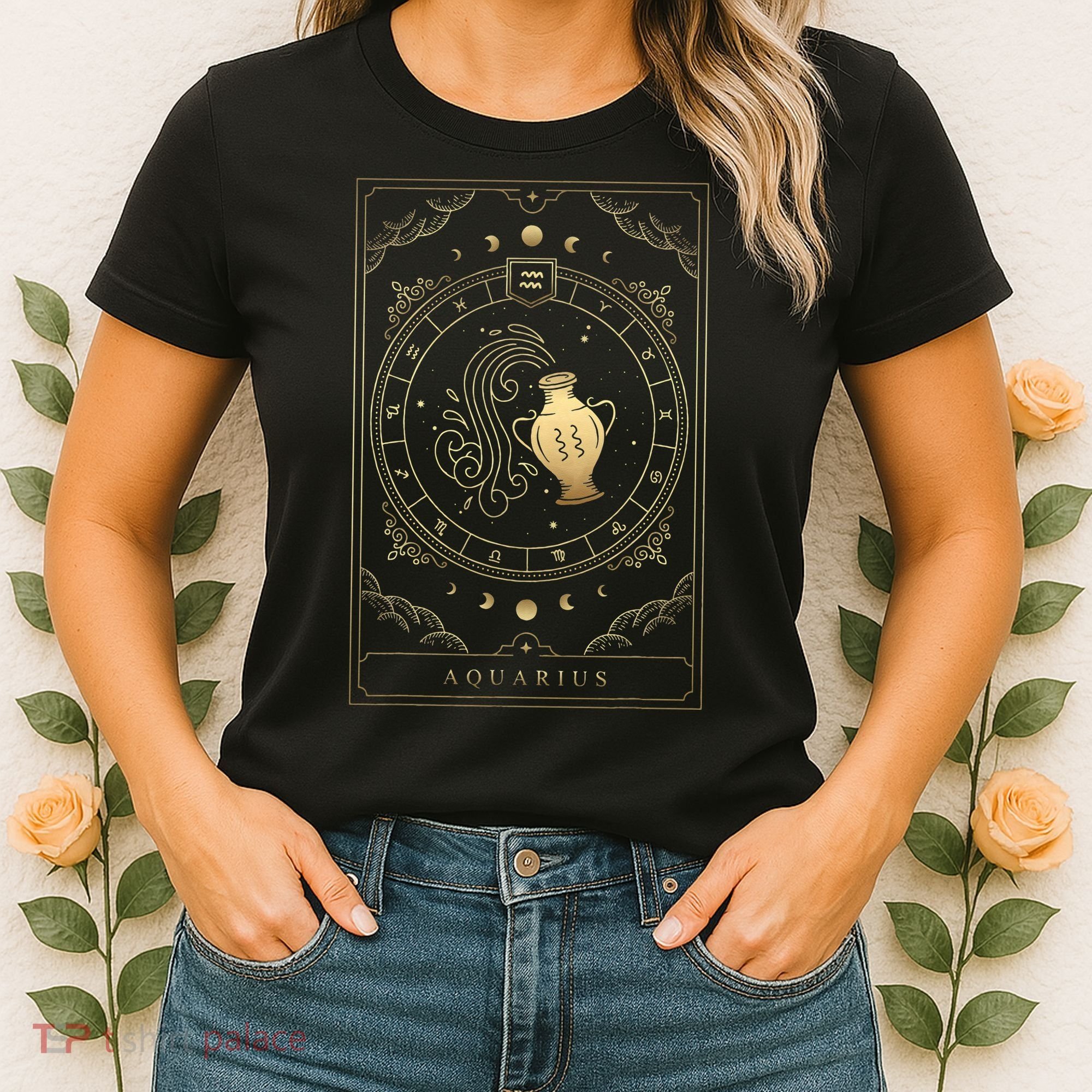 Aquarius Tarot Card Zodiac Women's T-Shirt