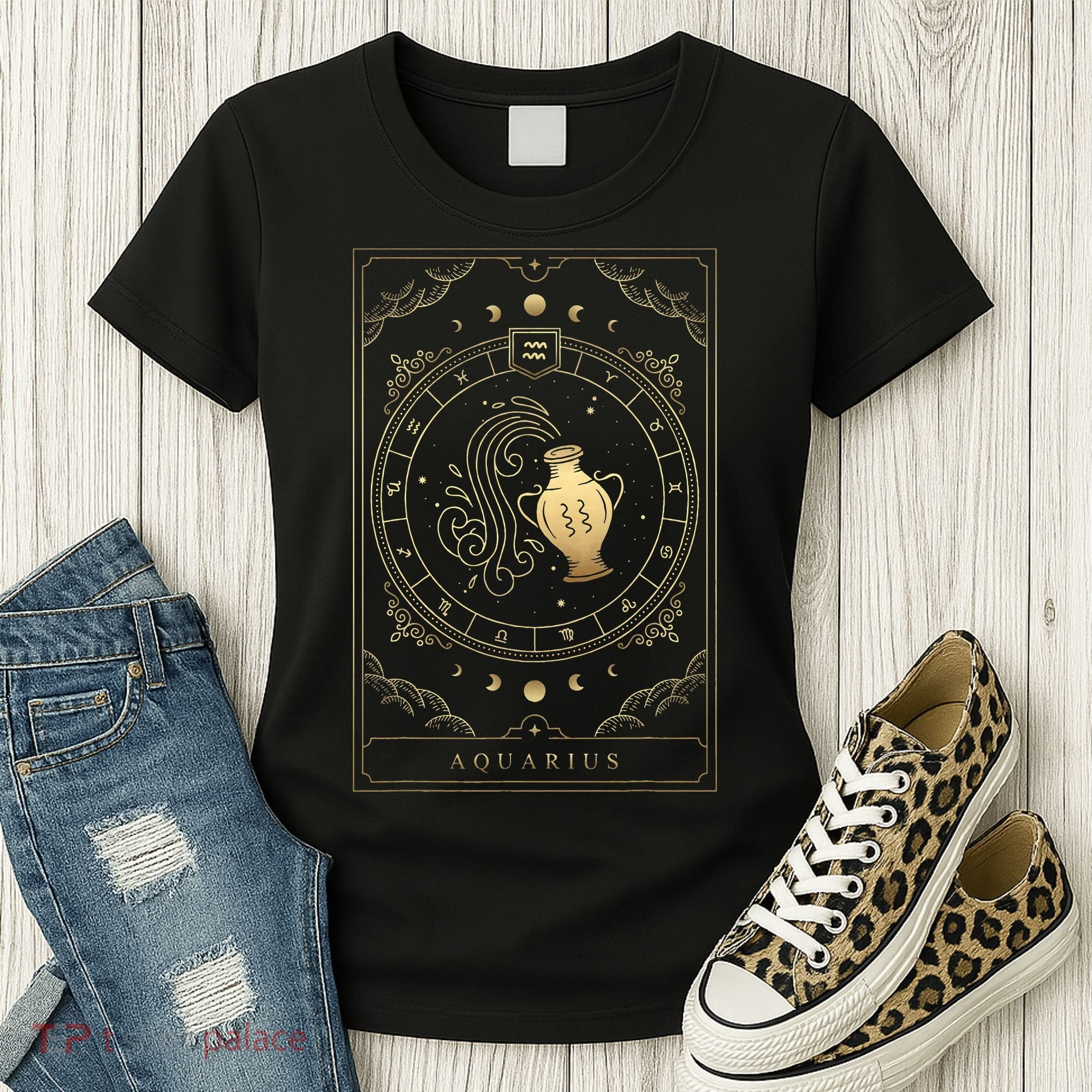 Aquarius Tarot Card Zodiac Women's T-Shirt