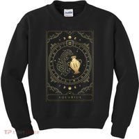 Aquarius Tarot Card Zodiac Kids Sweatshirt thumb 0