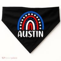 Austin Texas Cute Gift I Love Austin Texas Usa Funny Gift USA-Made Doggie Bandana thumb 0