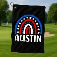 Austin Texas Cute Gift I Love Austin Texas Usa Funny Gift Golf Towel thumb 1