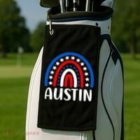 Austin Texas Cute Gift I Love Austin Texas Usa Funny Gift Golf Towel thumb 2