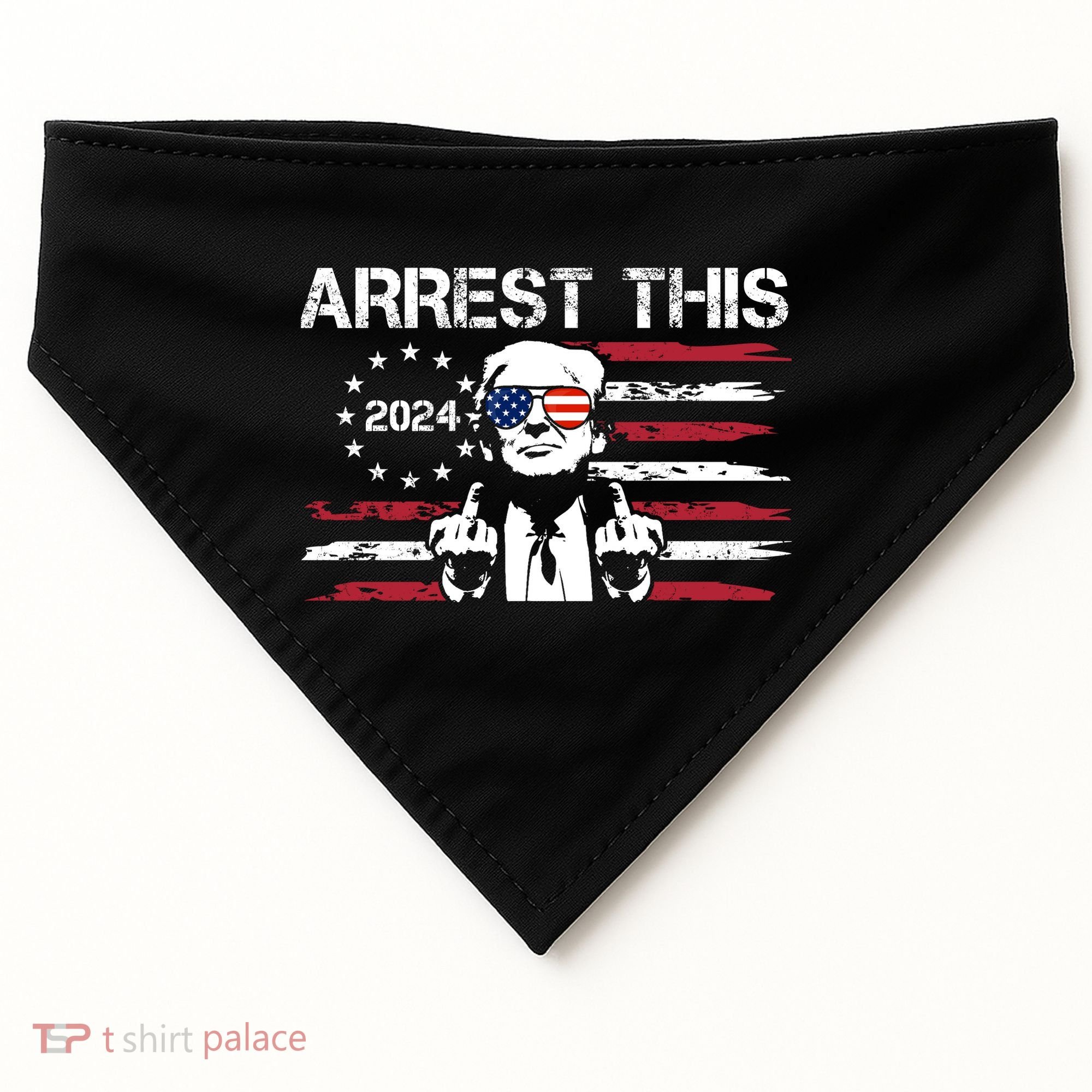 Arrest This Donald Trump 2024 USA-Made Doggie Bandana