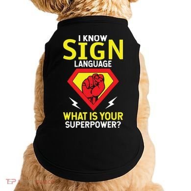 Asl Tee Deaf Tee Deaf Culture American Sign Language Doggie Tank
