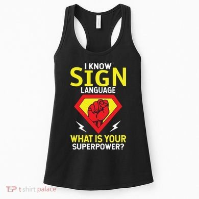Asl Tee Deaf Tee Deaf Culture American Sign Language Women's Tank Top