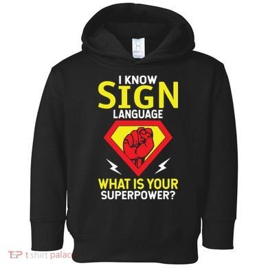 Asl Tee Deaf Tee Deaf Culture American Sign Language Toddler Hoodie