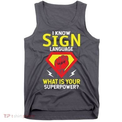 Asl Tee Deaf Tee Deaf Culture American Sign Language Tank Top