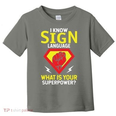Asl Tee Deaf Tee Deaf Culture American Sign Language Toddler T-Shirt