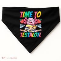 Axolotl Test Day Teacher Time To Testalotl Testing Day Women  USA-Made Doggie Bandana thumb 0