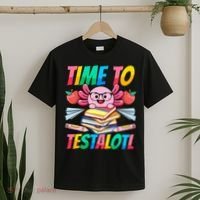 Axolotl Test Day Teacher Time To Testalotl Testing Day Women  T-Shirt thumb 2