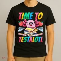 Axolotl Test Day Teacher Time To Testalotl Testing Day Women  T-Shirt thumb 3