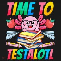 Axolotl Test Day Teacher Time To Testalotl Testing Day Women  Women's Hoodie thumb 2