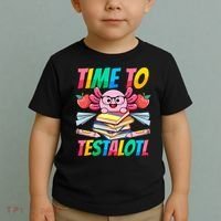 Axolotl Test Day Teacher Time To Testalotl Testing Day Women  Toddler T-Shirt thumb 2