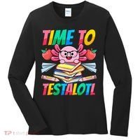 Axolotl Test Day Teacher Time To Testalotl Testing Day Women  Women's Long Sleeve Shirt thumb 0