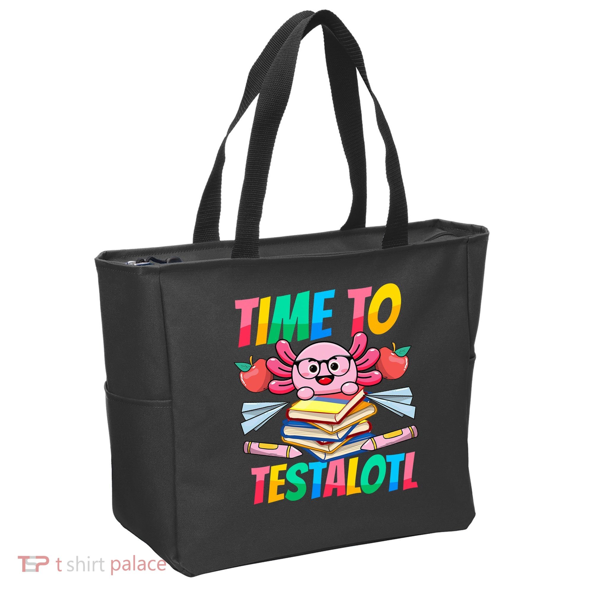 Axolotl Test Day Teacher Time To Testalotl Testing Day Women  Tote Bag