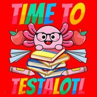 Axolotl Test Day Teacher Time To Testalotl Testing Day Women  Santa Hat thumb 1