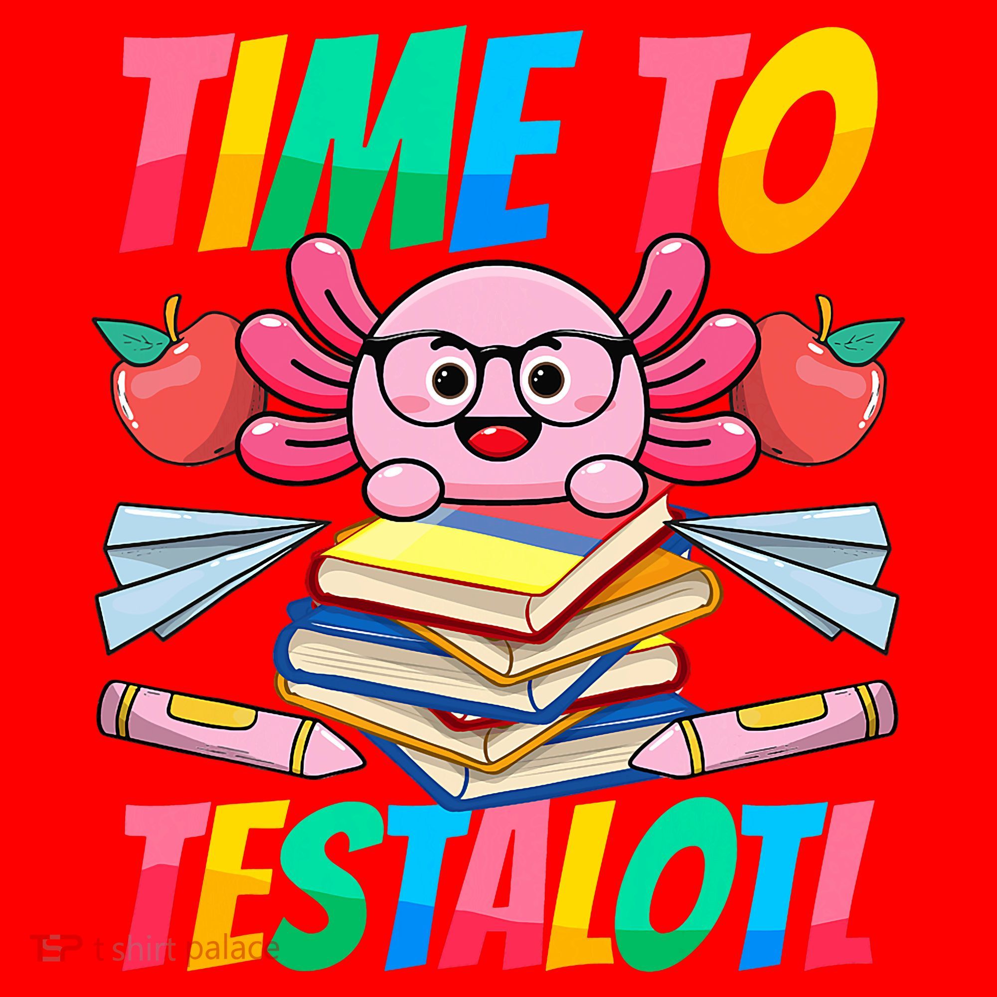 Axolotl Test Day Teacher Time To Testalotl Testing Day Women  Santa Hat
