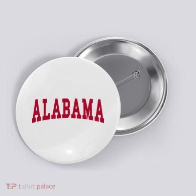 Alabama Throwback Design Classic Button