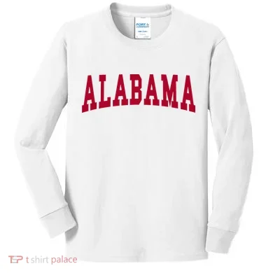 Alabama Throwback Design Classic Kids Long Sleeve Shirt