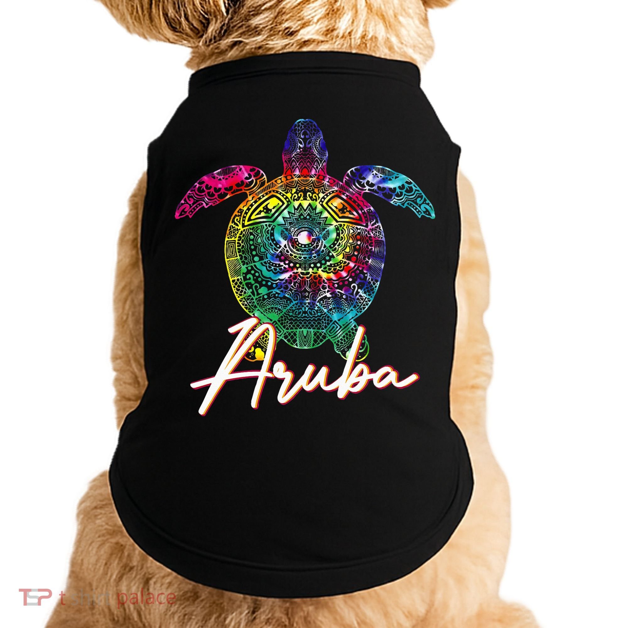 Aruba Tie Dye Sea Turtle Matching Family Vacation Doggie Tank