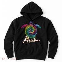 Aruba Tie Dye Sea Turtle Matching Family Vacation Hoodie thumb 0