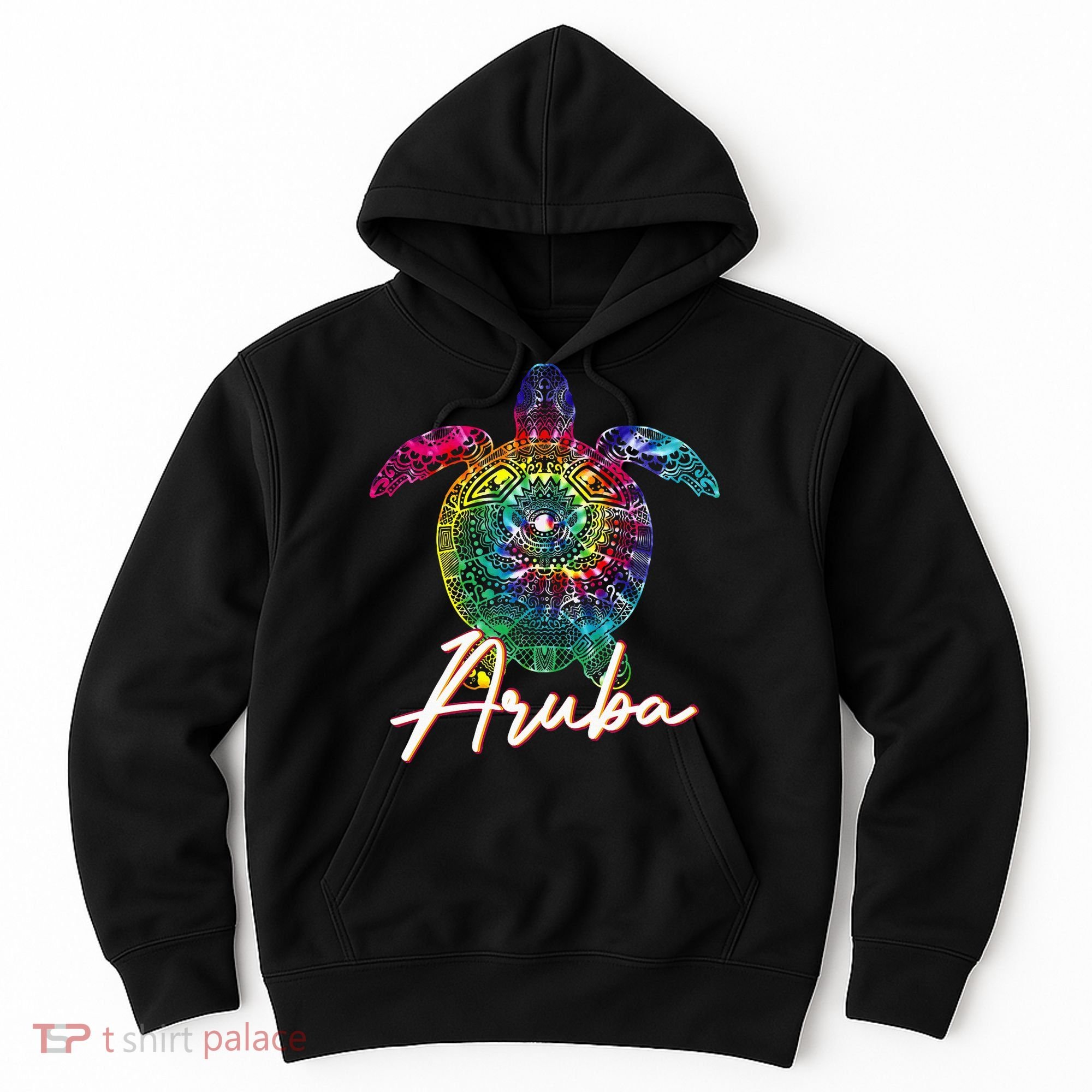 Aruba Tie Dye Sea Turtle Matching Family Vacation Hoodie