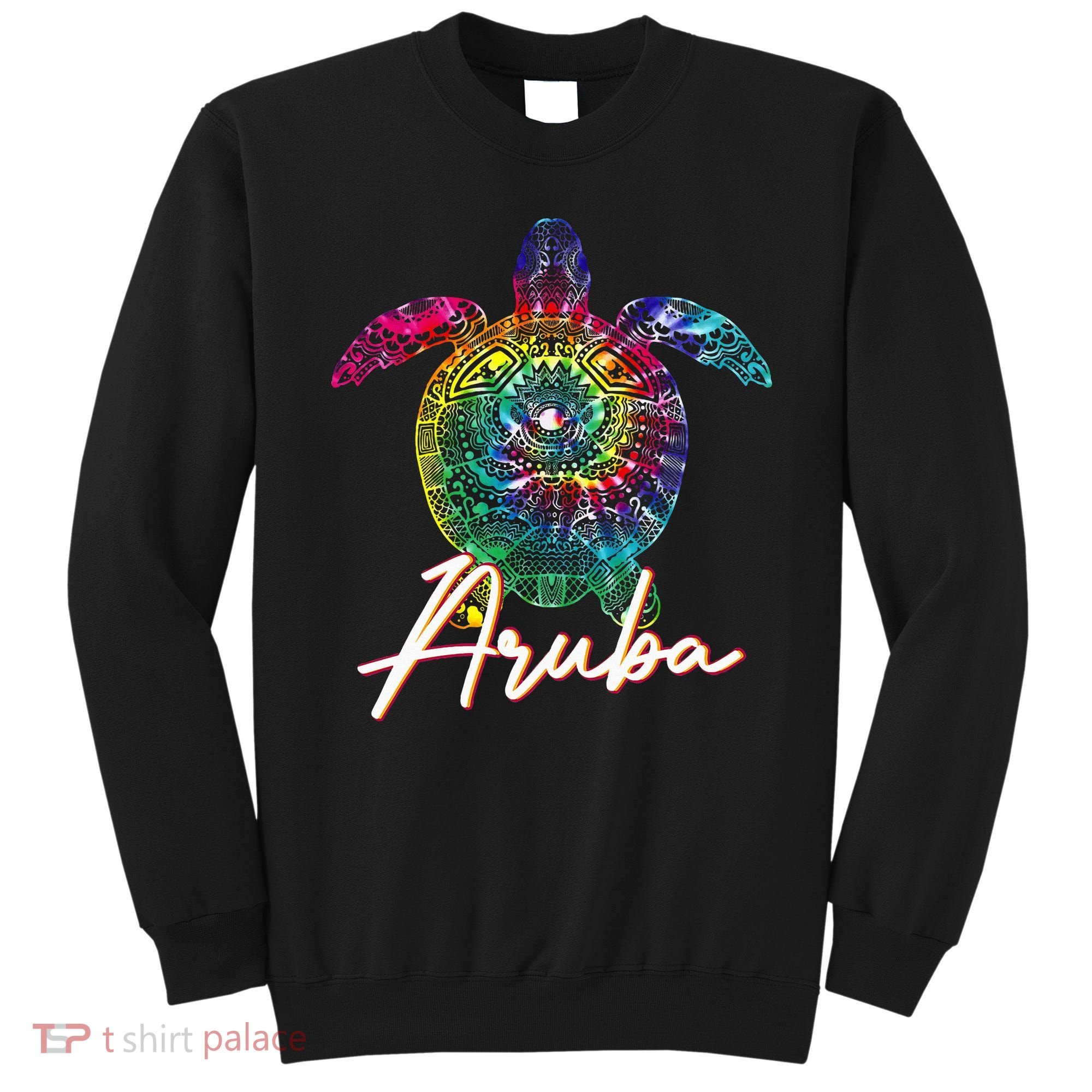 Aruba Tie Dye Sea Turtle Matching Family Vacation Sweatshirt