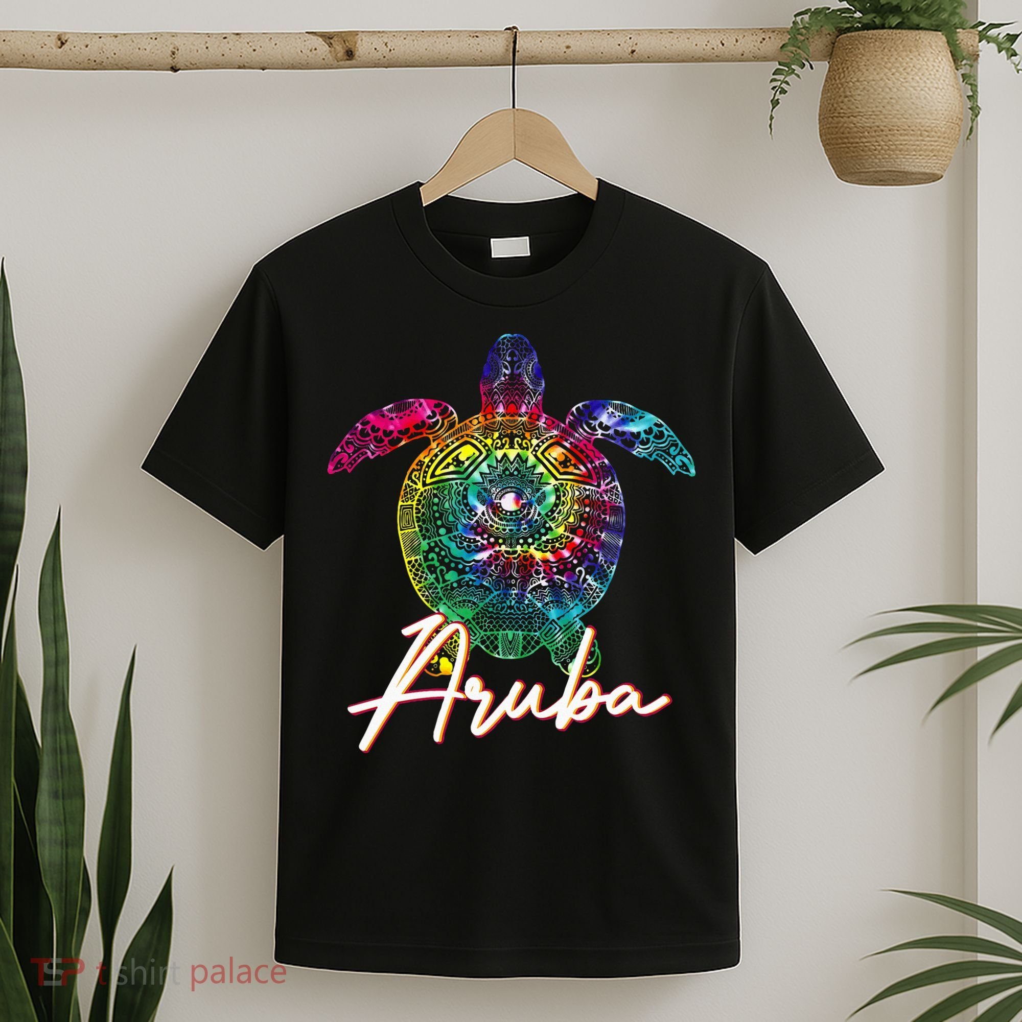 Aruba Tie Dye Sea Turtle Matching Family Vacation T-Shirt