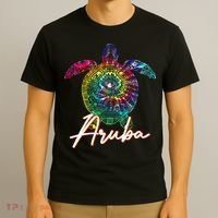Aruba Tie Dye Sea Turtle Matching Family Vacation T-Shirt thumb 3