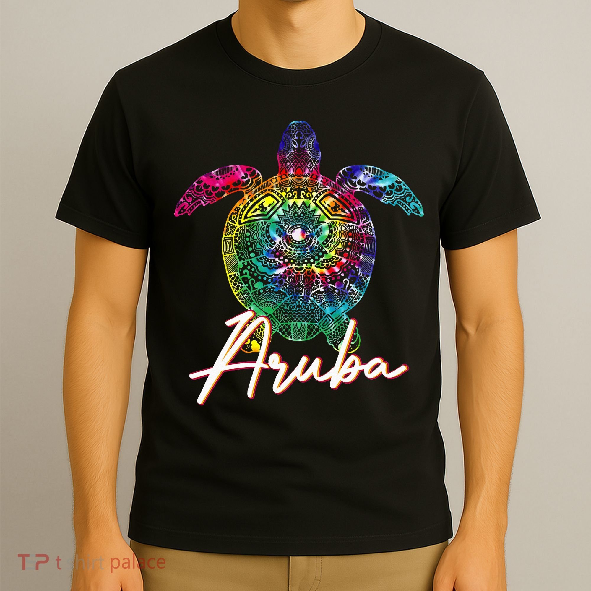 Aruba Tie Dye Sea Turtle Matching Family Vacation T-Shirt