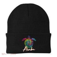 Aruba Tie Dye Sea Turtle Matching Family Vacation Beanie thumb 0