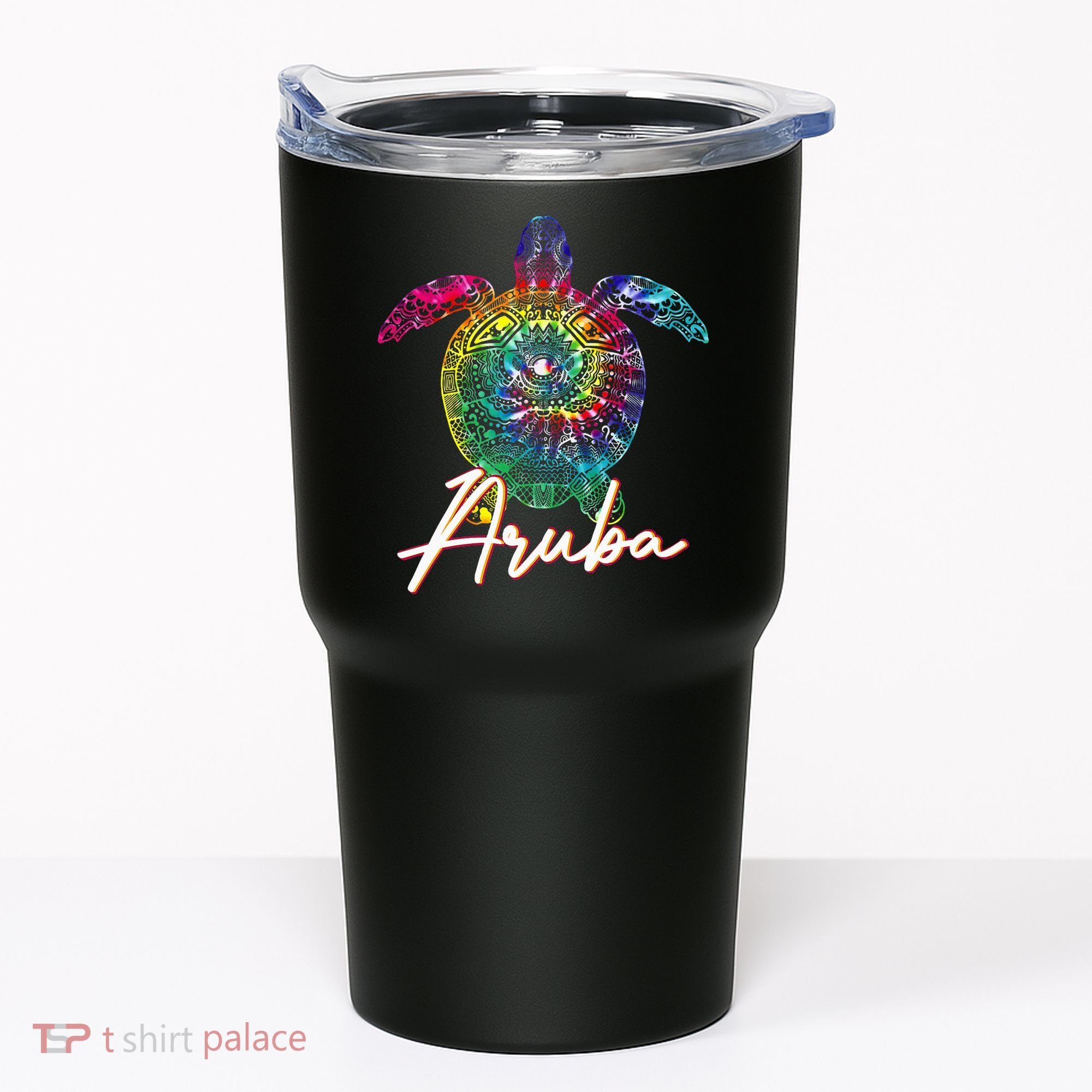 Aruba Tie Dye Sea Turtle Matching Family Vacation Tumbler