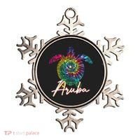 Aruba Tie Dye Sea Turtle Matching Family Vacation Ornament thumb 0
