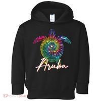Aruba Tie Dye Sea Turtle Matching Family Vacation Toddler Hoodie thumb 0