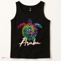 Aruba Tie Dye Sea Turtle Matching Family Vacation Tank Top thumb 2