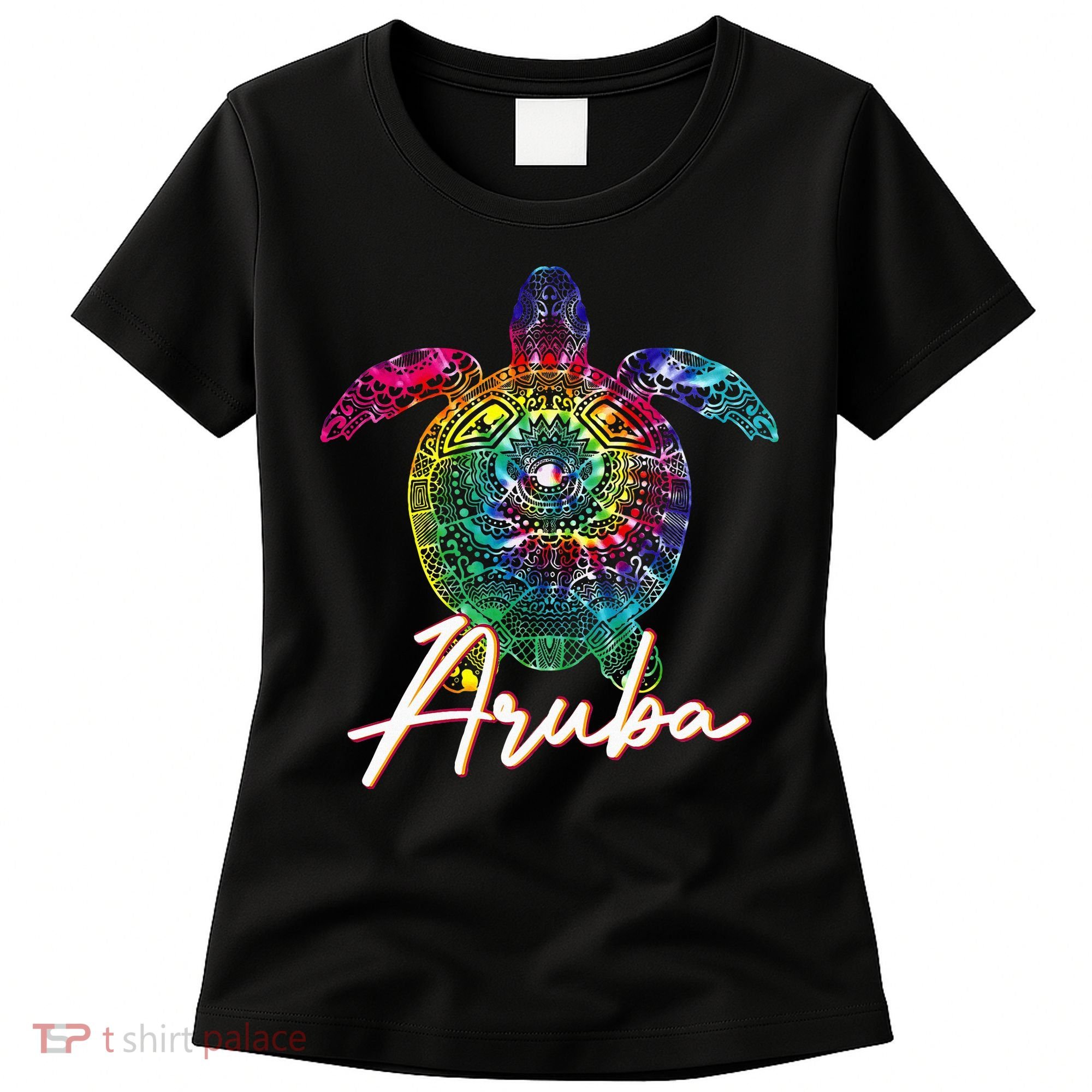 Aruba Tie Dye Sea Turtle Matching Family Vacation Women's T-Shirt