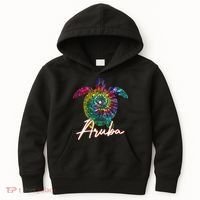 Aruba Tie Dye Sea Turtle Matching Family Vacation Kids Hoodie thumb 0