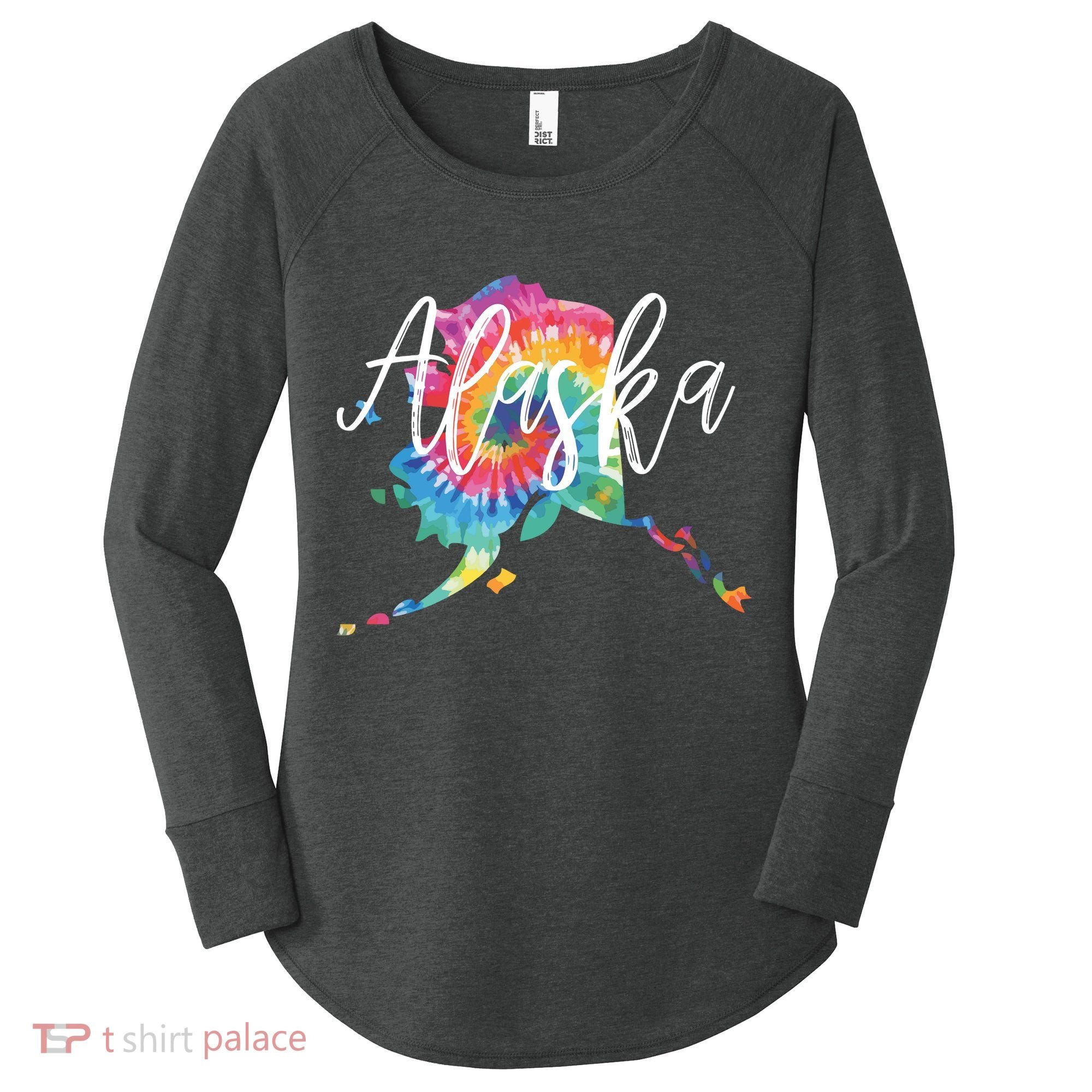 Alaska Tie Dye Women's Perfect Tri Tunic Long Sleeve Shirt