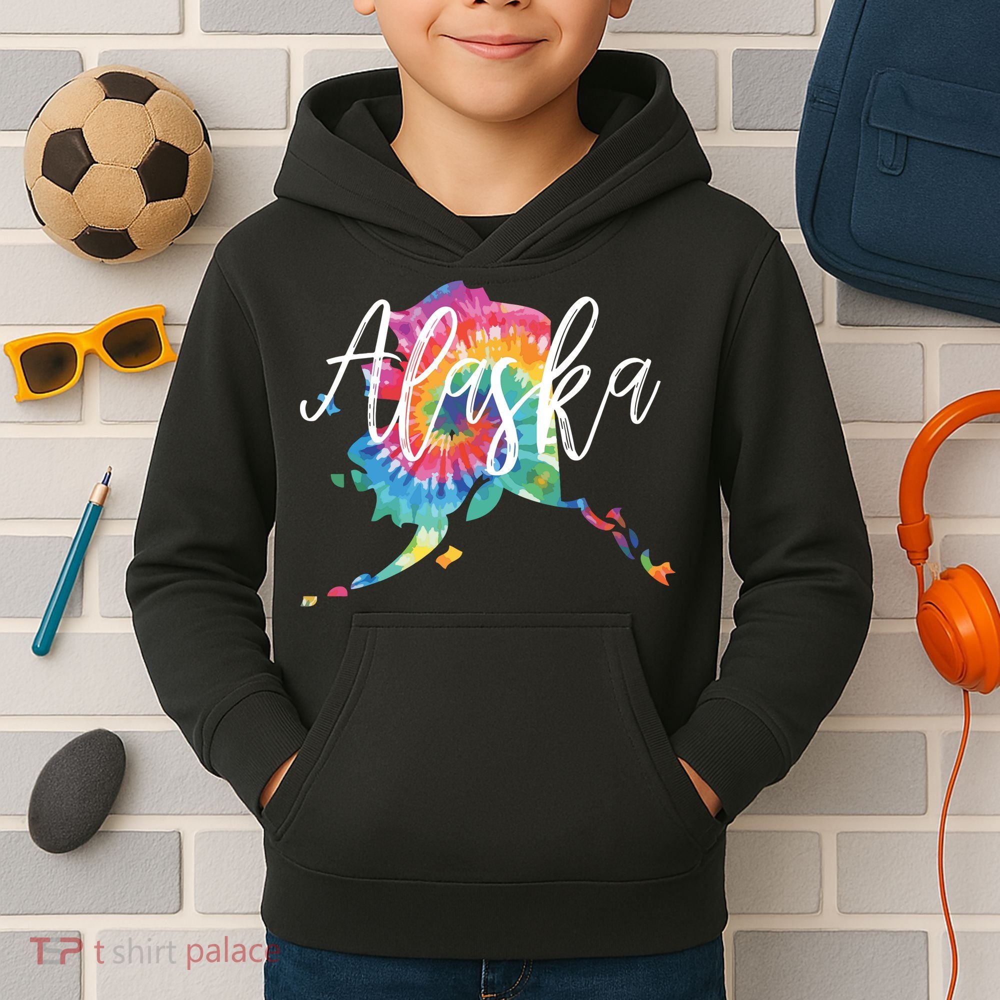 Alaska Tie Dye Kids Hoodie