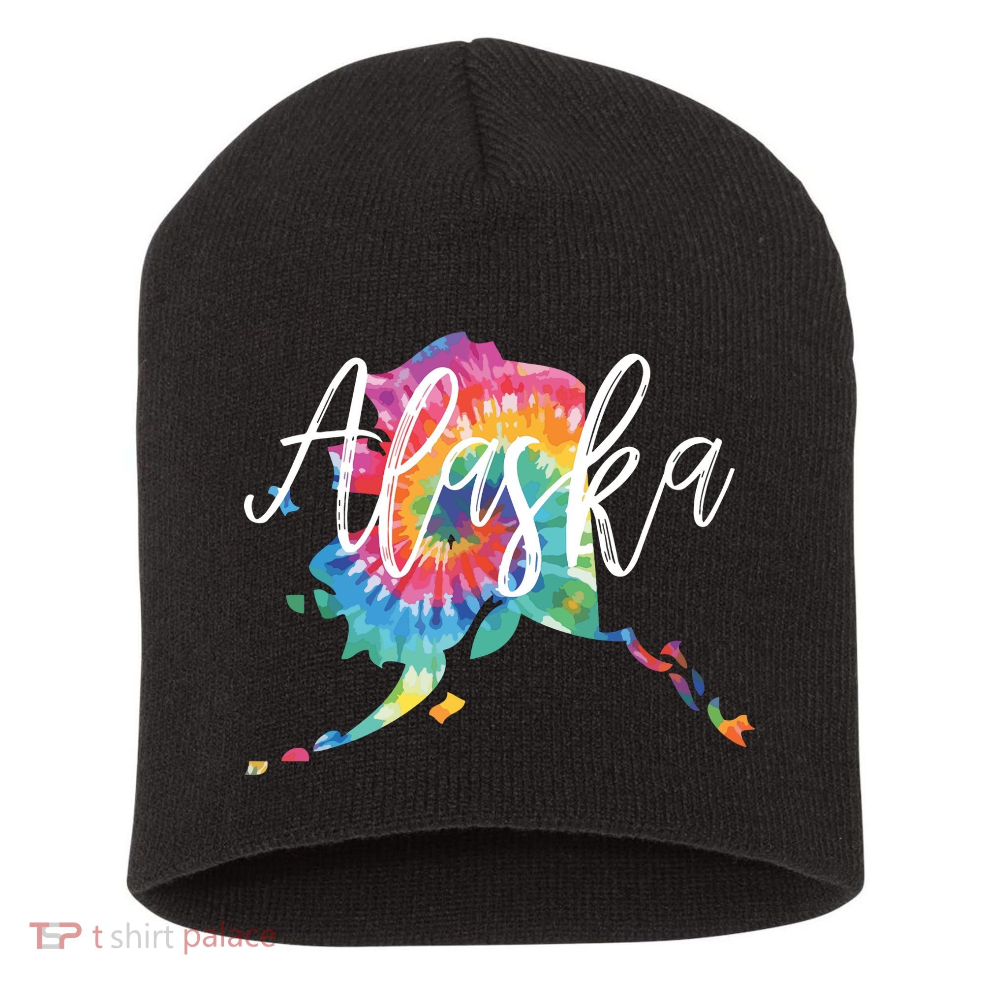 Alaska Tie Dye Short Acrylic Beanie