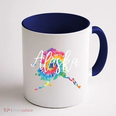 Alaska Tie Dye Coffee Mug back