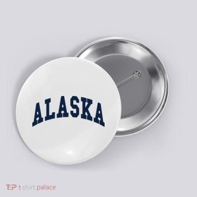 Alaska Throwback Design Classic Button