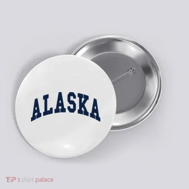Alaska Throwback Design Classic Button