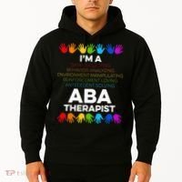 ABA Therapist Data Behavior Analyst Autism Therapy Hoodie thumb 2