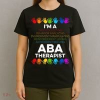 ABA Therapist Data Behavior Analyst Autism Therapy T-Shirt thumb 4