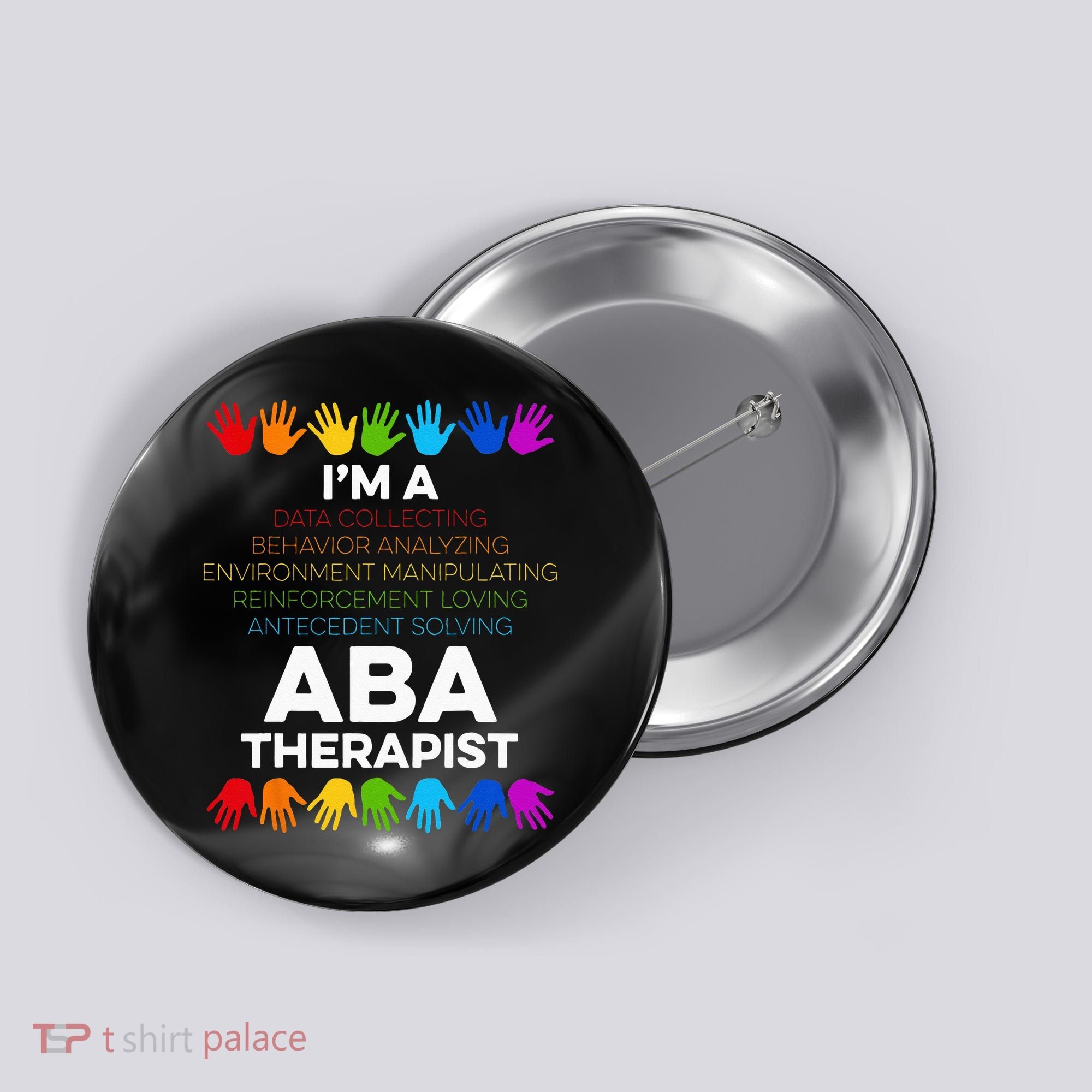 ABA Therapist Data Behavior Analyst Autism Therapy Button